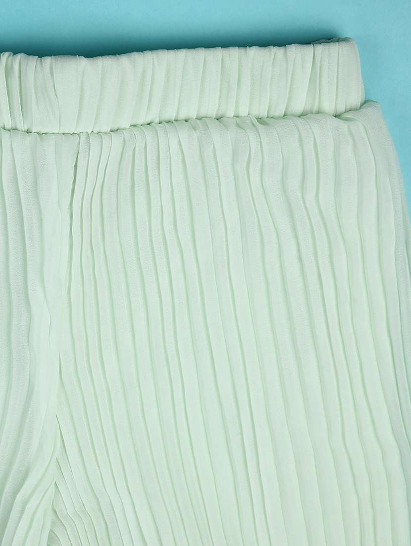 girls solid with work round neck top pant set - 22160961 -  Standard Image - 5