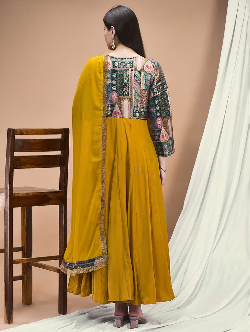 women embroidered long sleeve kurta dupatta set - 22161035 -  Standard Image - 3