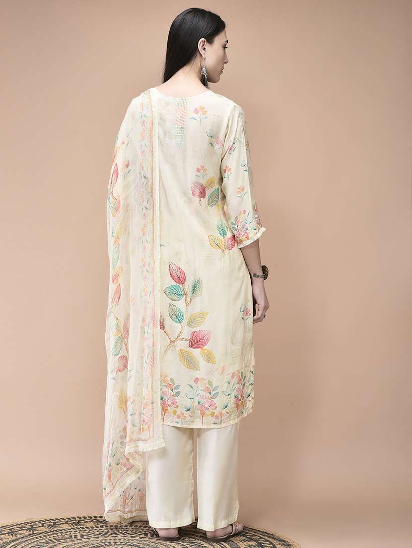 women printed three quarter sleeve kurta pant with dupatta set - 22161065 -  Standard Image - 3