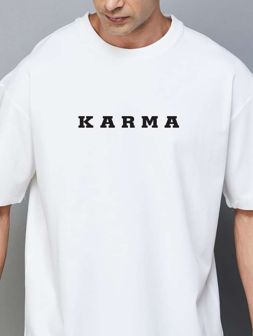 men chest print short sleeve oversized t-shirt - 22161095 -  Standard Image - 3