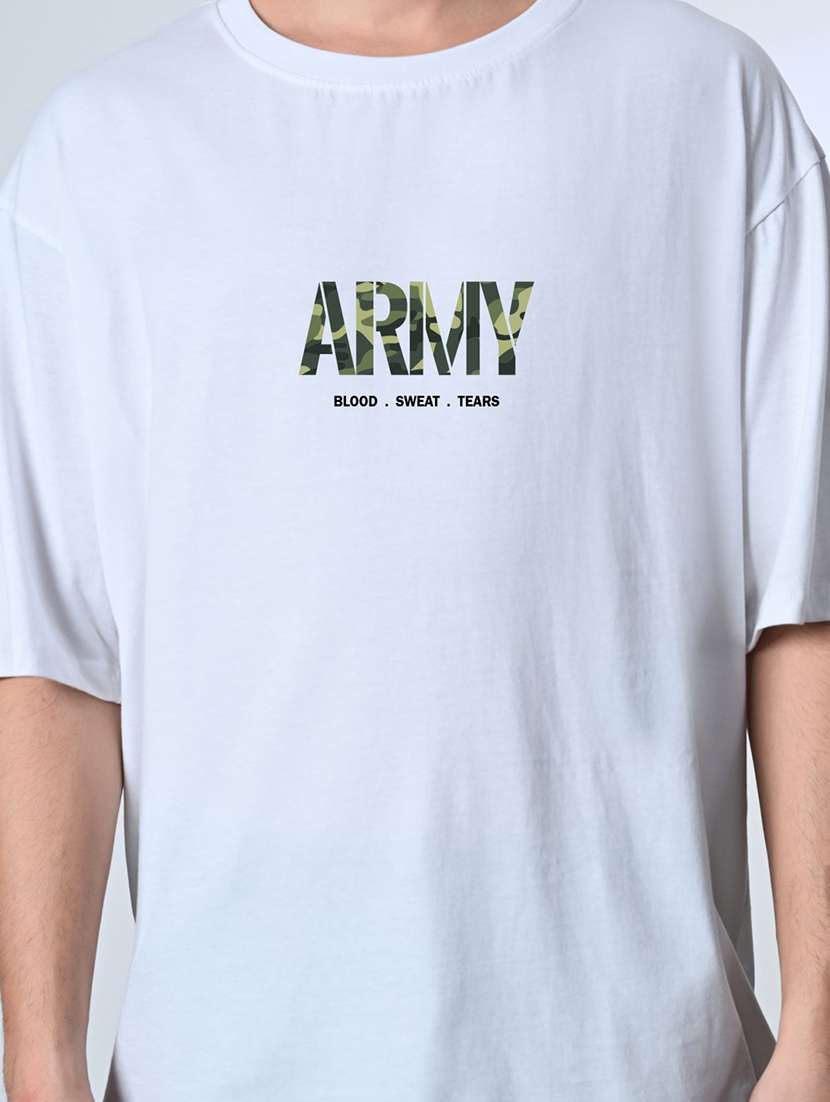 men chest print short sleeve oversized t-shirt - 22161096 -  Standard Image - 3