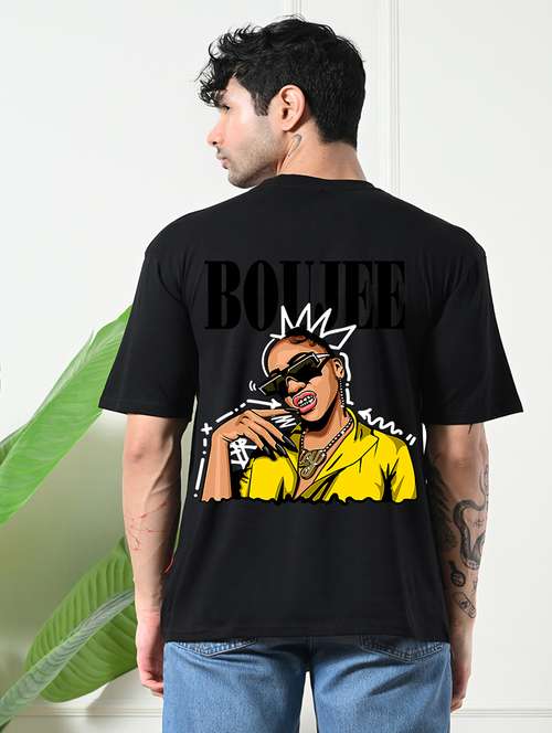 men front & back print short sleeve loose fit t-shirt - 22161112 -  Standard Image - 0