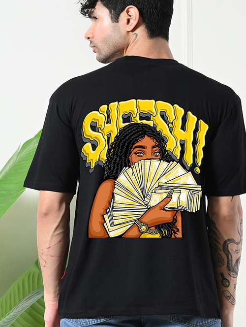 men front & back print short sleeve loose fit t-shirt - 22161114 -  Standard Image - 0