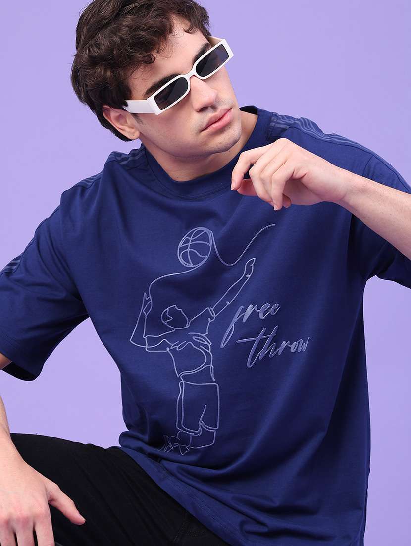 men printed short sleeve oversized t-shirt