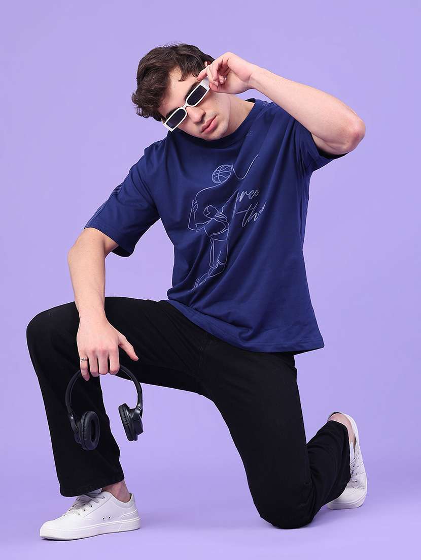 men printed short sleeve oversized t-shirt - 22161134 -  Standard Image - 3