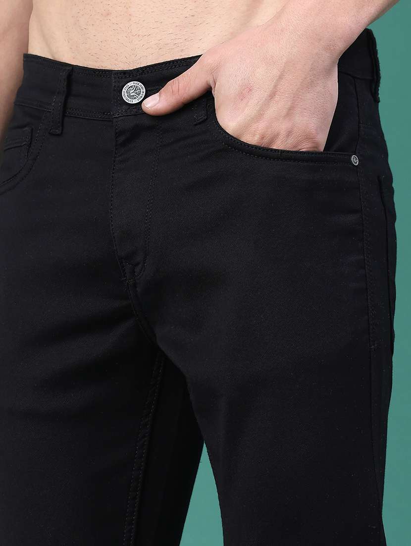 men plain mid rise ankle length slim fit jeans - 22161154 -  Standard Image - 5