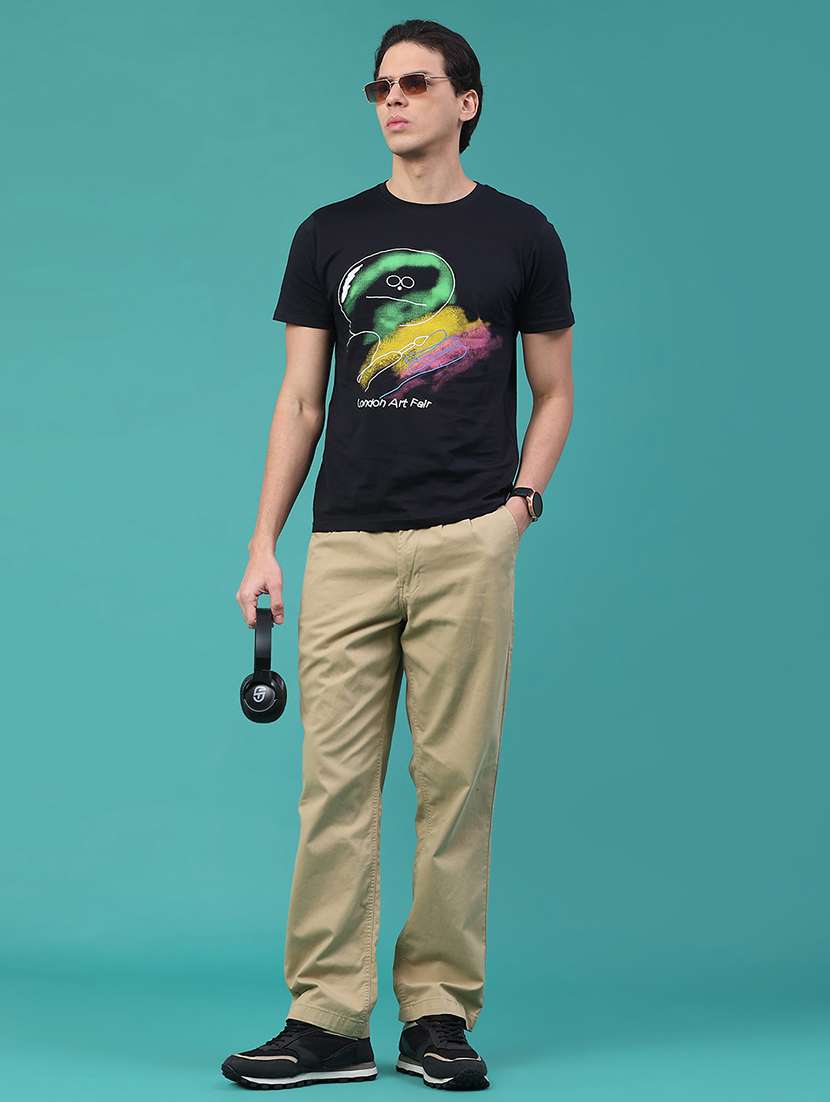 men solid mid rise pleated casual trouser - 22161317 -  Standard Image - 5