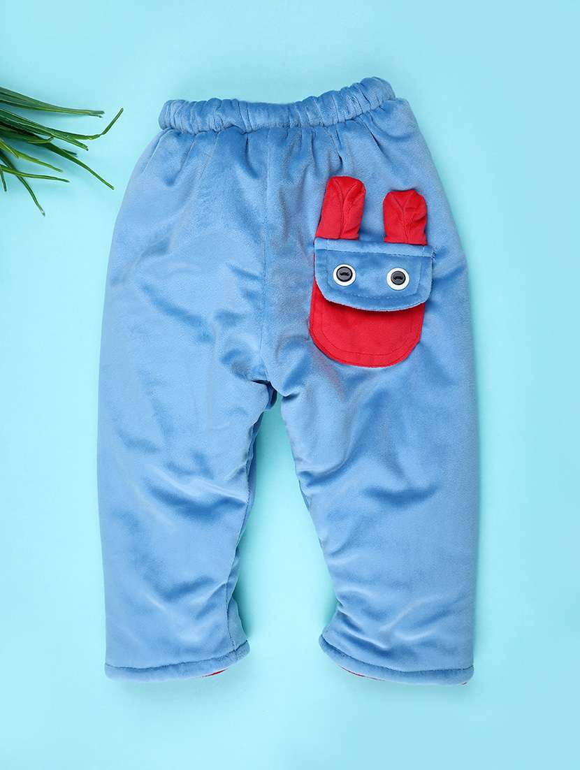 boys solid with work mid rise pyjama