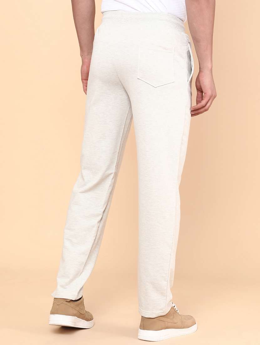 beige cotton  full length track pant - 22161537 -  Standard Image - 3
