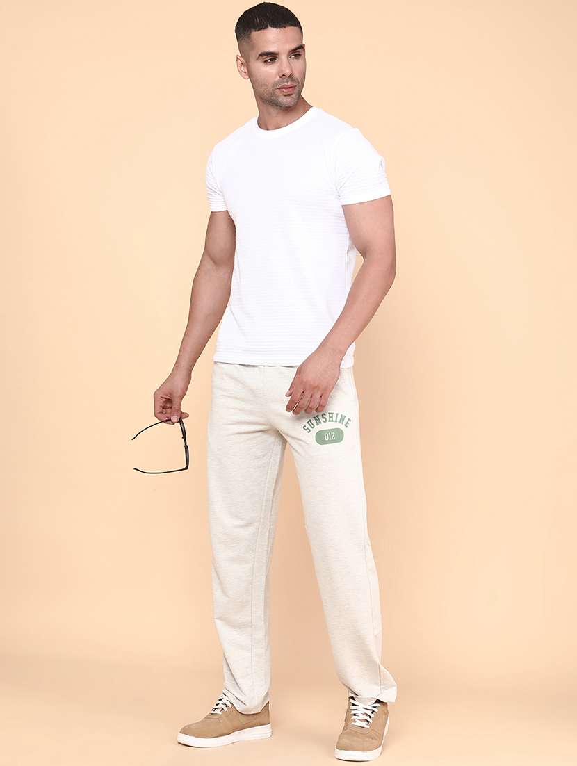 beige cotton  full length track pant - 22161537 -  Standard Image - 5