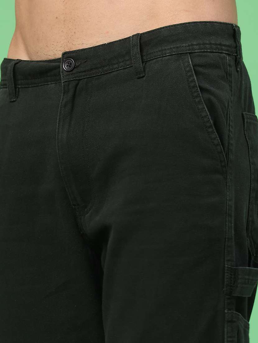 men solid mid rise regular fit cargo  - 22161554 -  Standard Image - 5
