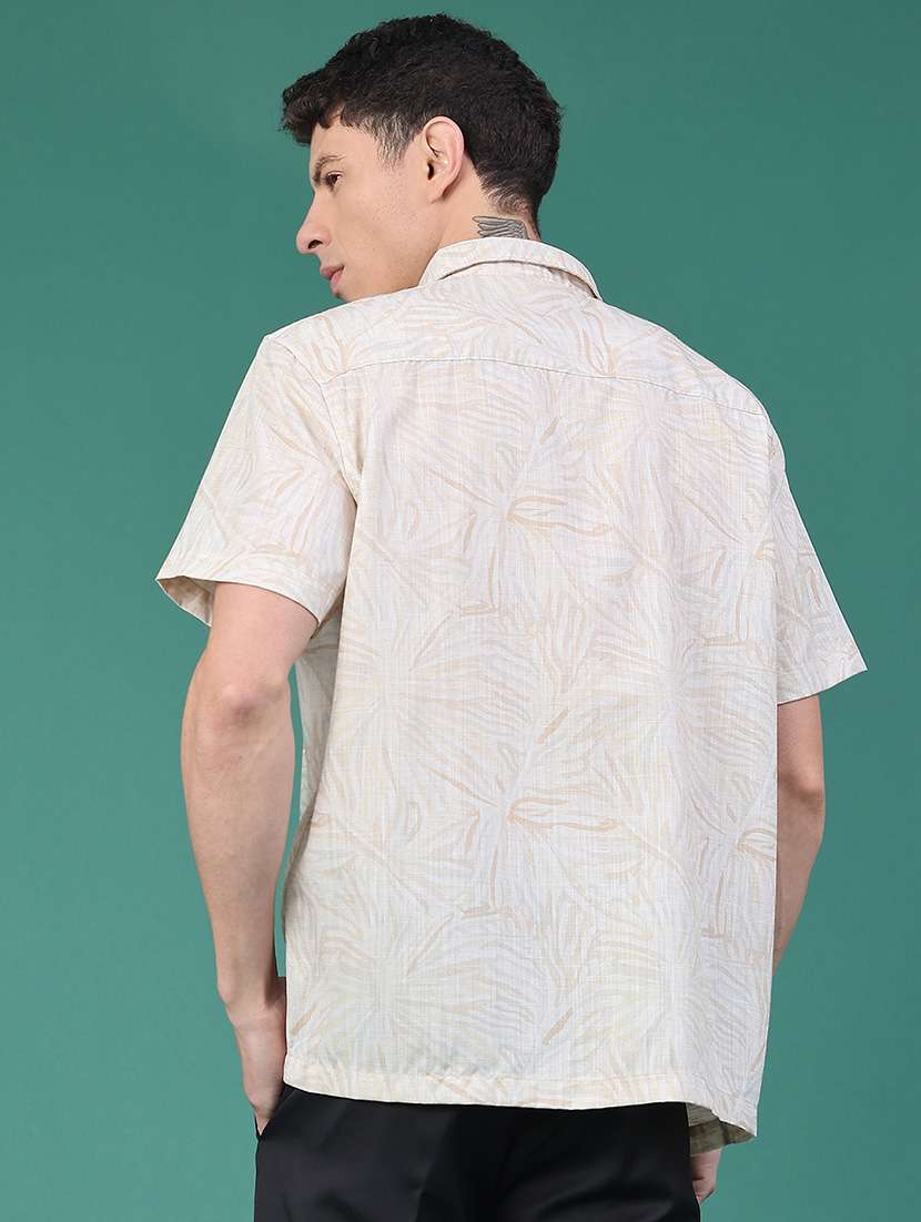 men printed short sleeve regular fit casual shirt - 22161601 -  Standard Image - 3