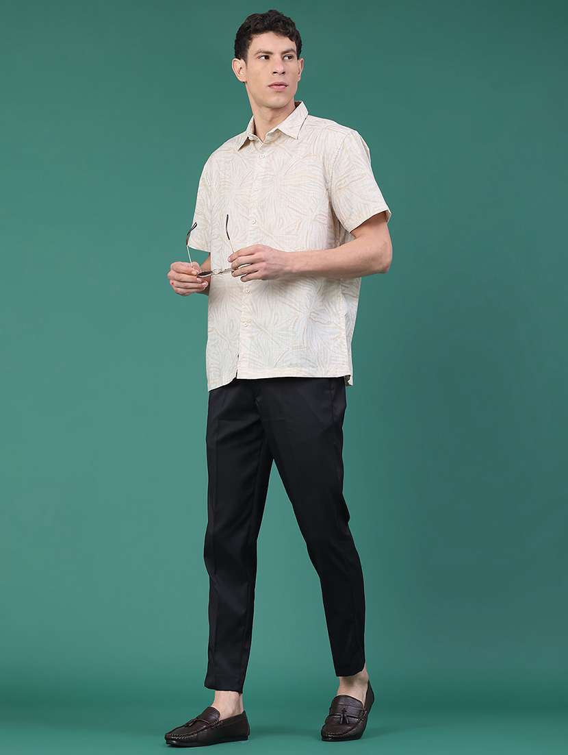 men printed short sleeve regular fit casual shirt - 22161601 -  Standard Image - 5