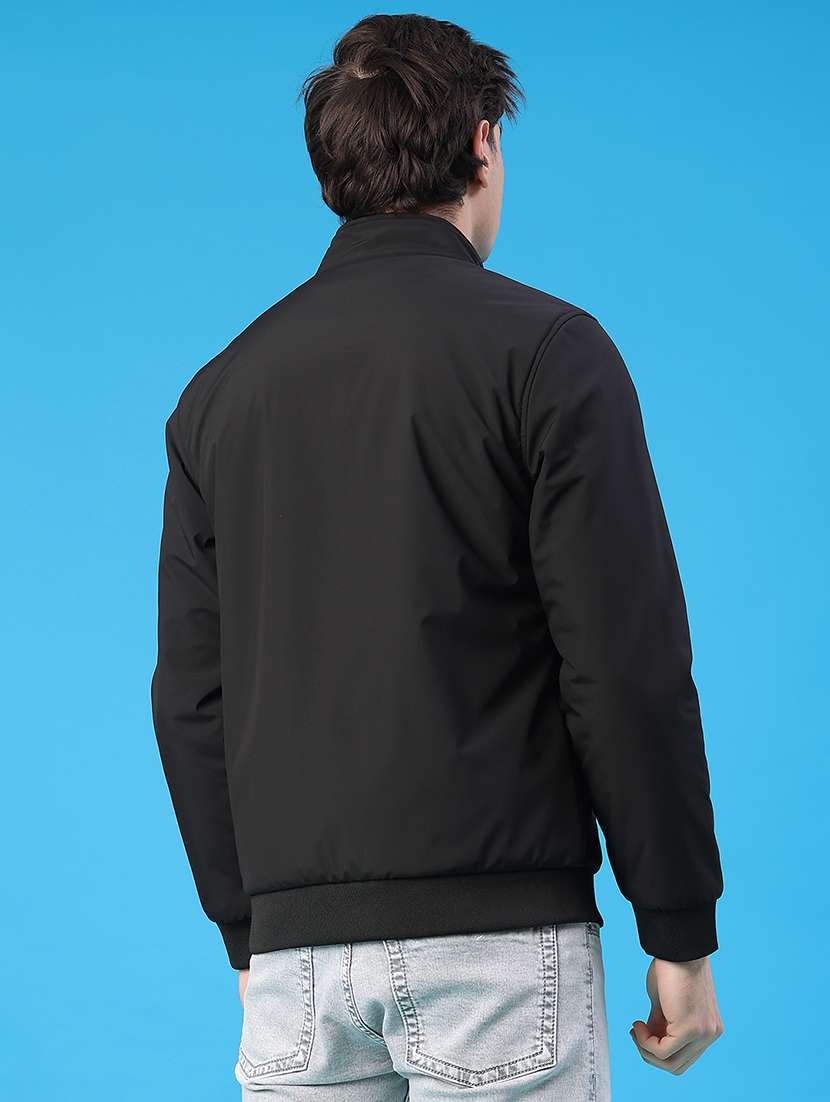 men solid long sleeve bomber jacket - 22161606 -  Standard Image - 3