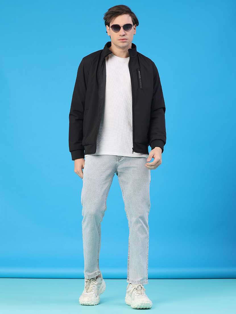 men solid long sleeve bomber jacket - 22161606 -  Standard Image - 5