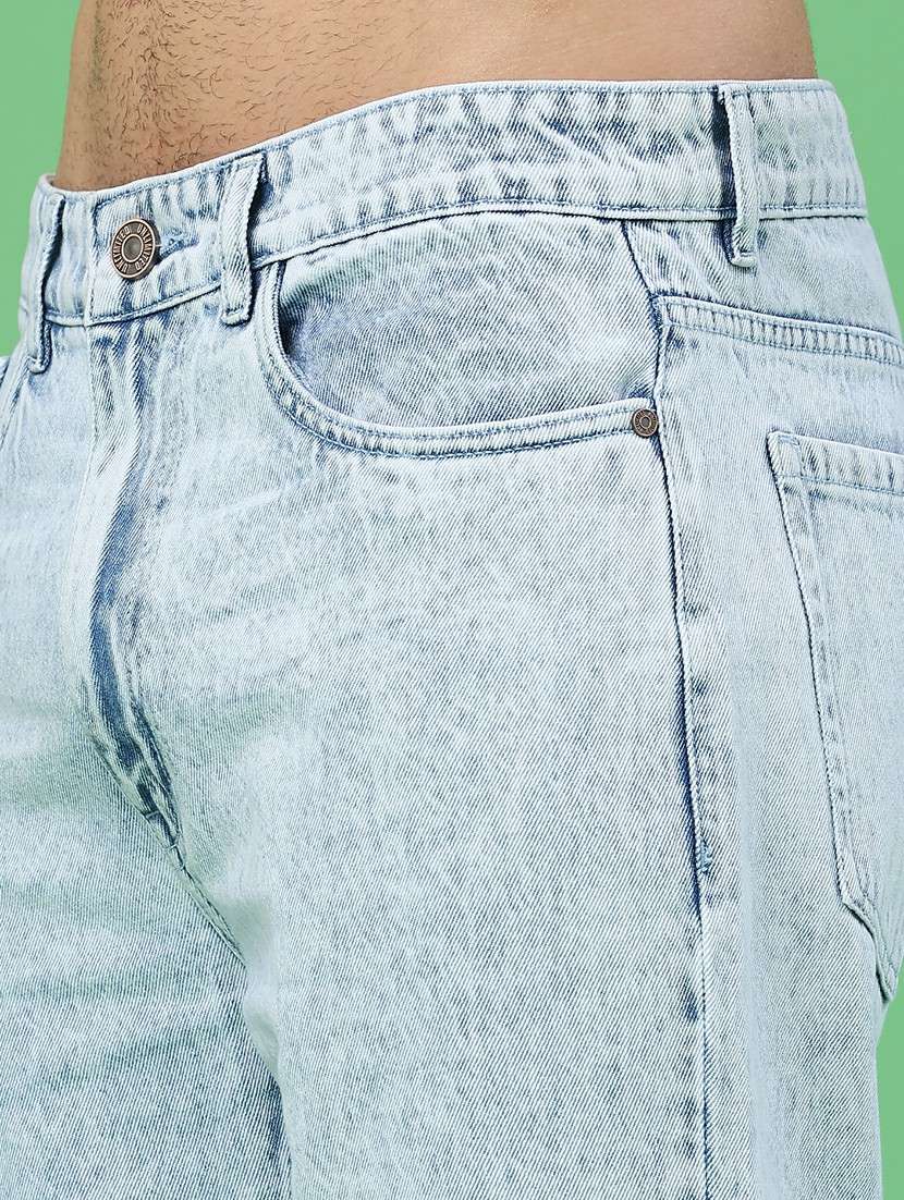 men plain mid rise full length straight jeans - 22161611 -  Standard Image - 5