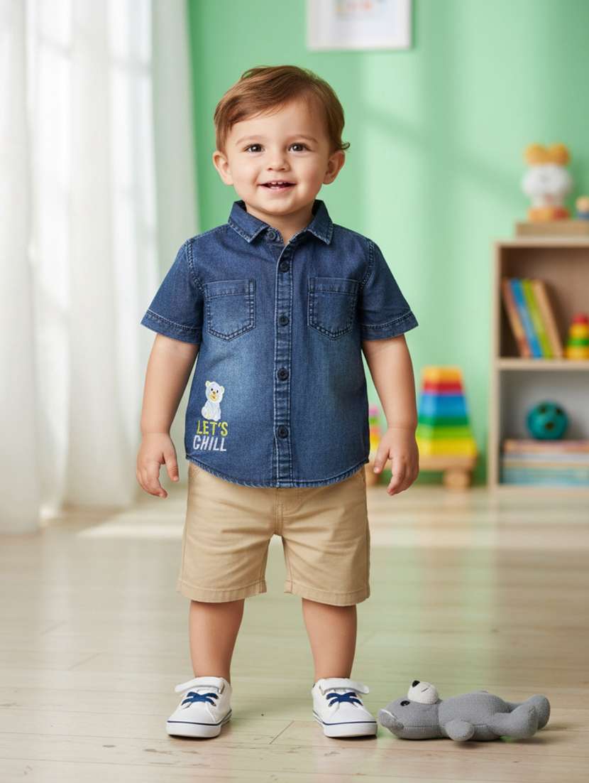 boys collared short sleeve shirt