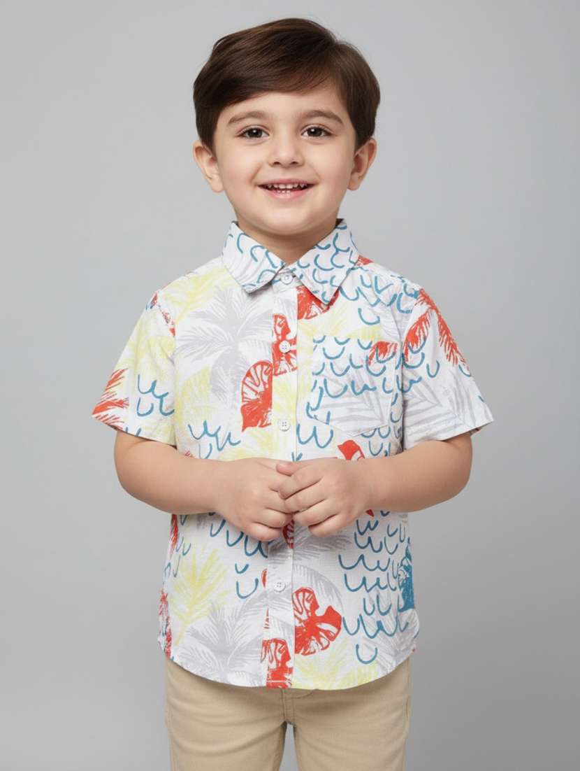 boys white cotton shirt