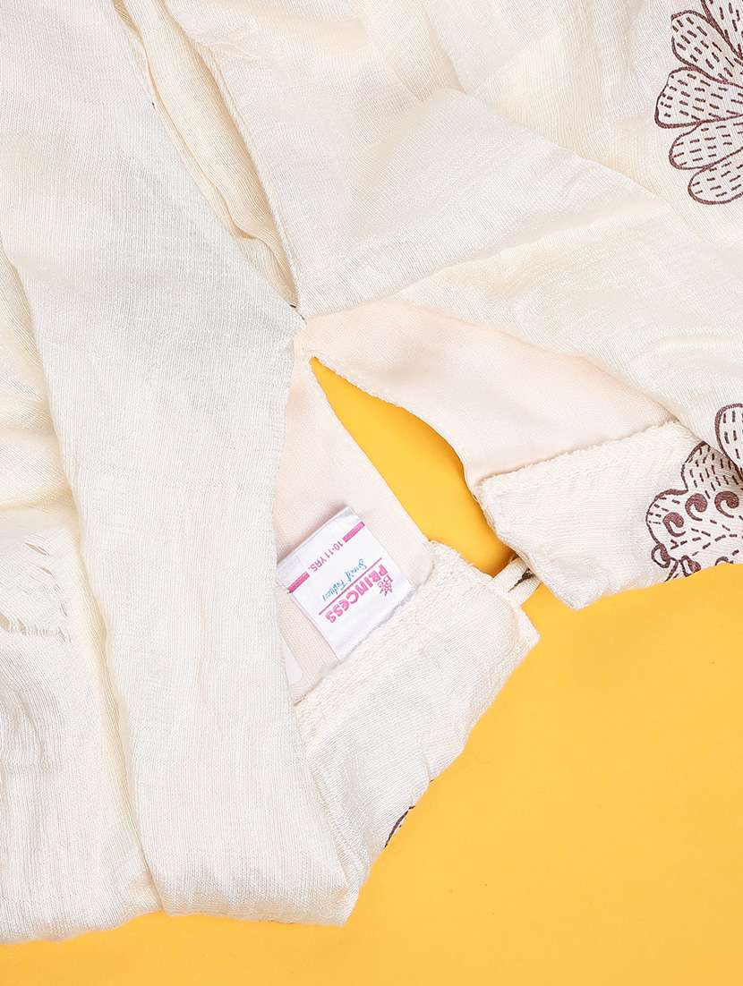 girls printed puff sleeve a-line dress - 22161663 -  Standard Image - 3