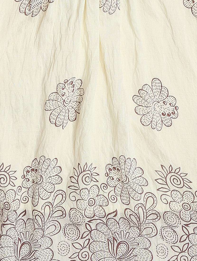 girls printed puff sleeve fit & flare dress - 22161664 -  Standard Image - 3