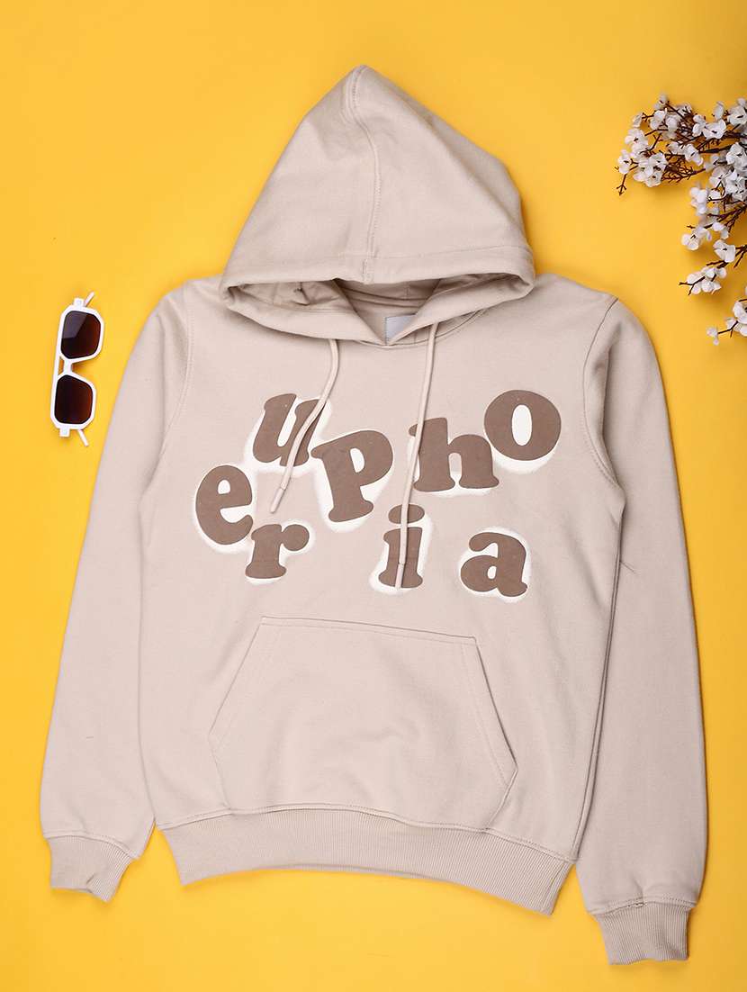 boys printed long sleeve hooded sweatshirt