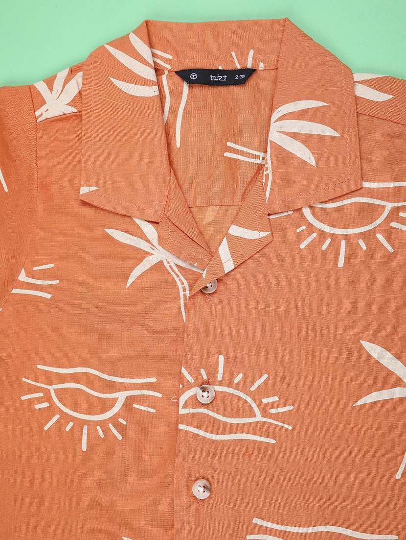 boys printed short sleeve casual shirt - 22161806 -  Standard Image - 3