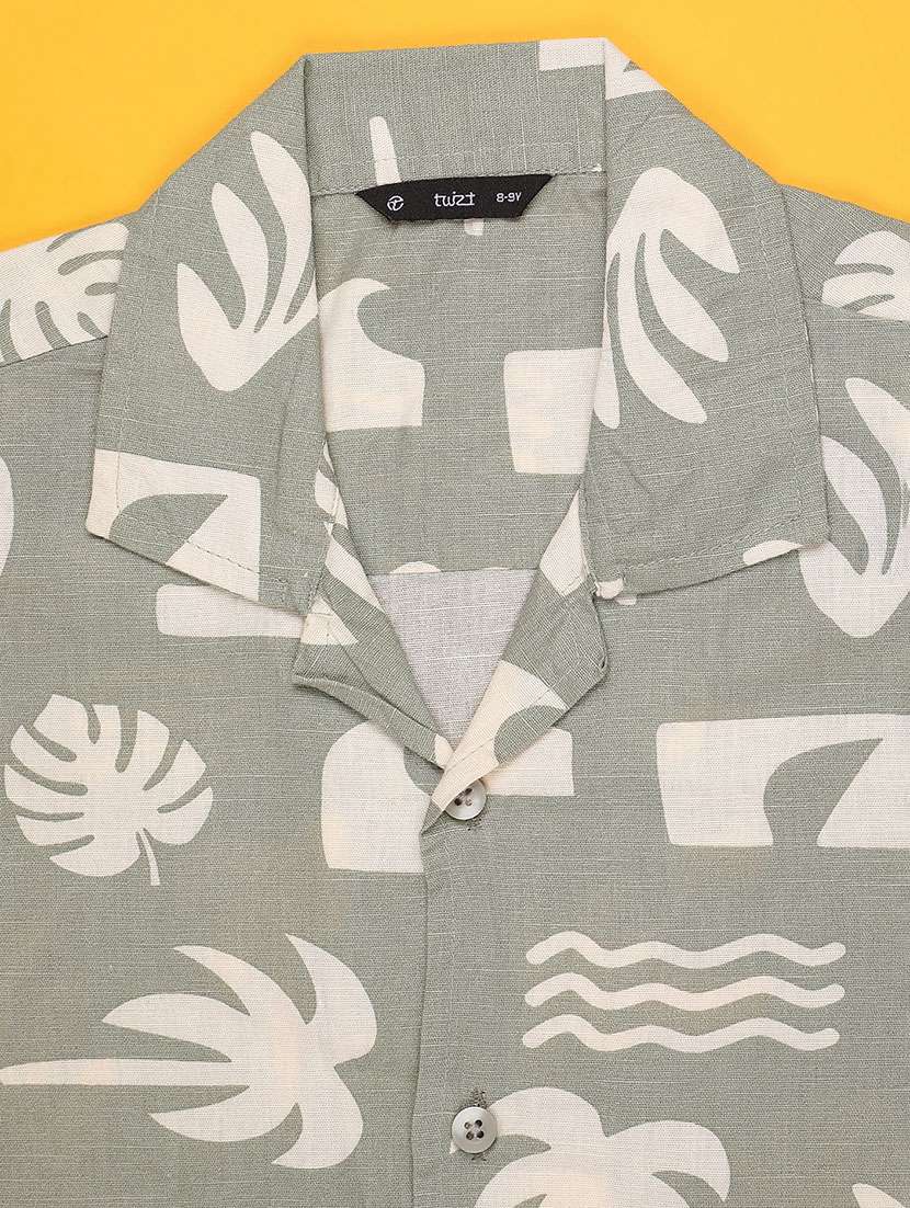 boys printed short sleeve casual shirt - 22161810 -  Standard Image - 3