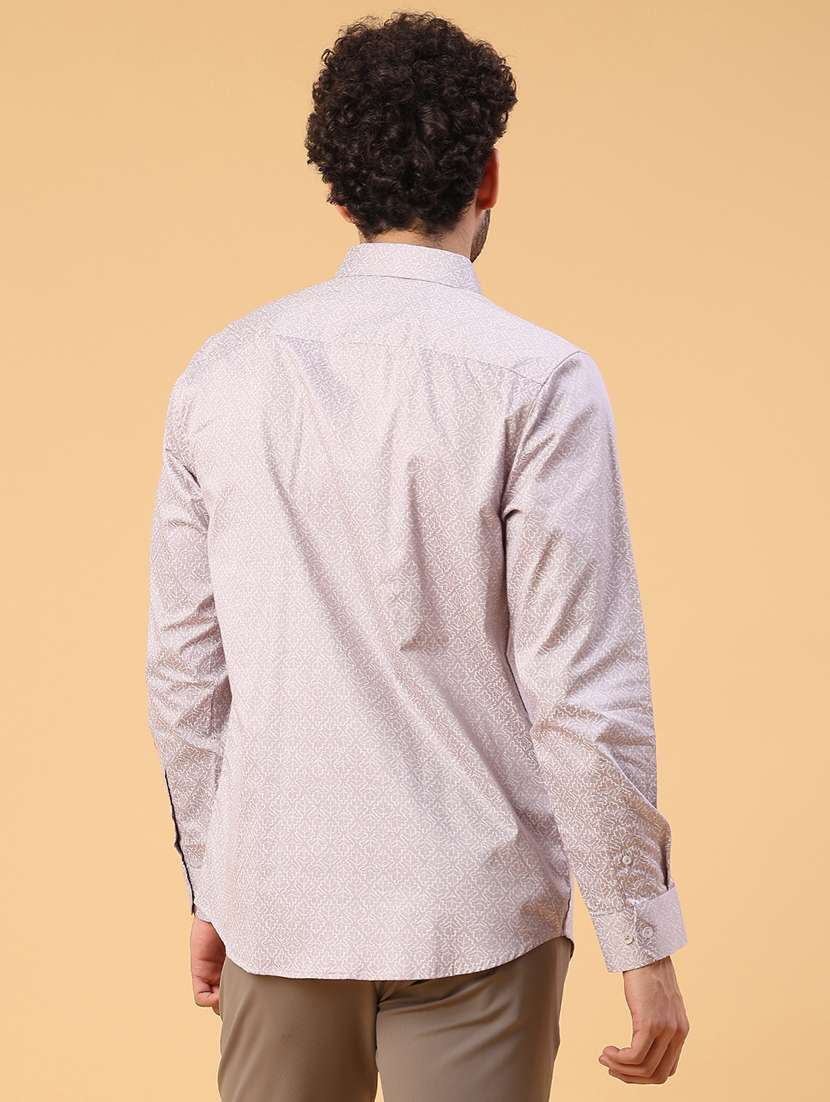 men printed long sleeve regular fit casual shirt - 22161847 -  Standard Image - 3