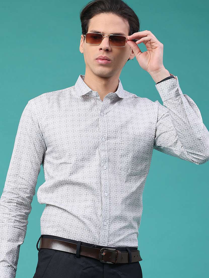 men printed long sleeve shirt