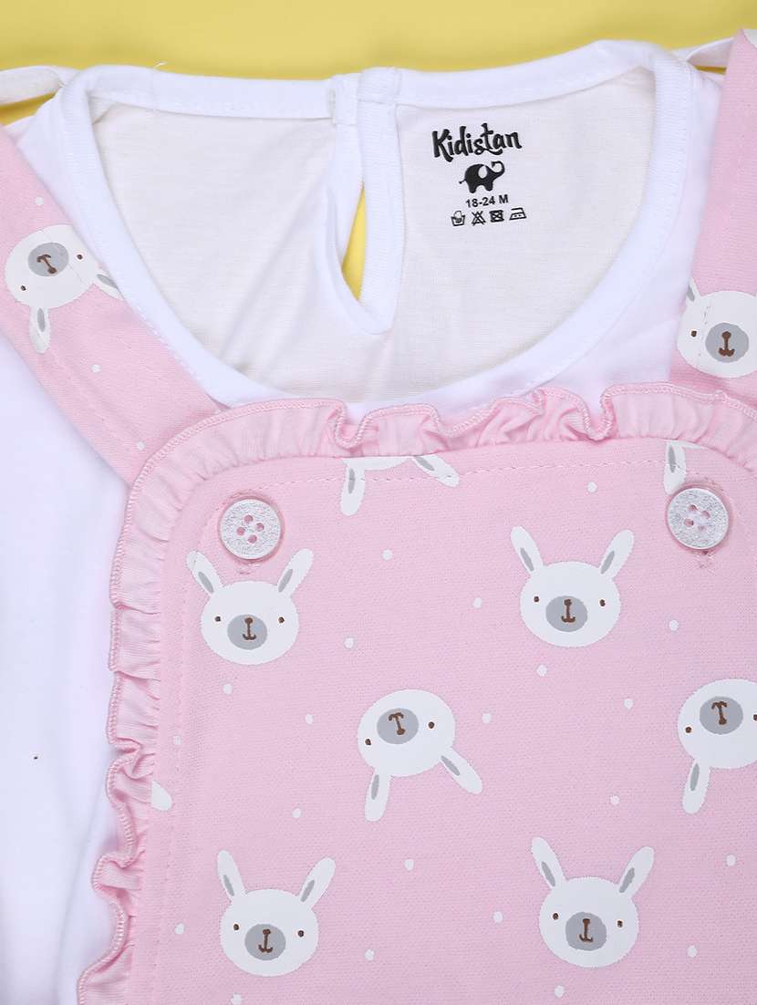 kids printed t-shirt and dungree set - 22161910 -  Standard Image - 3