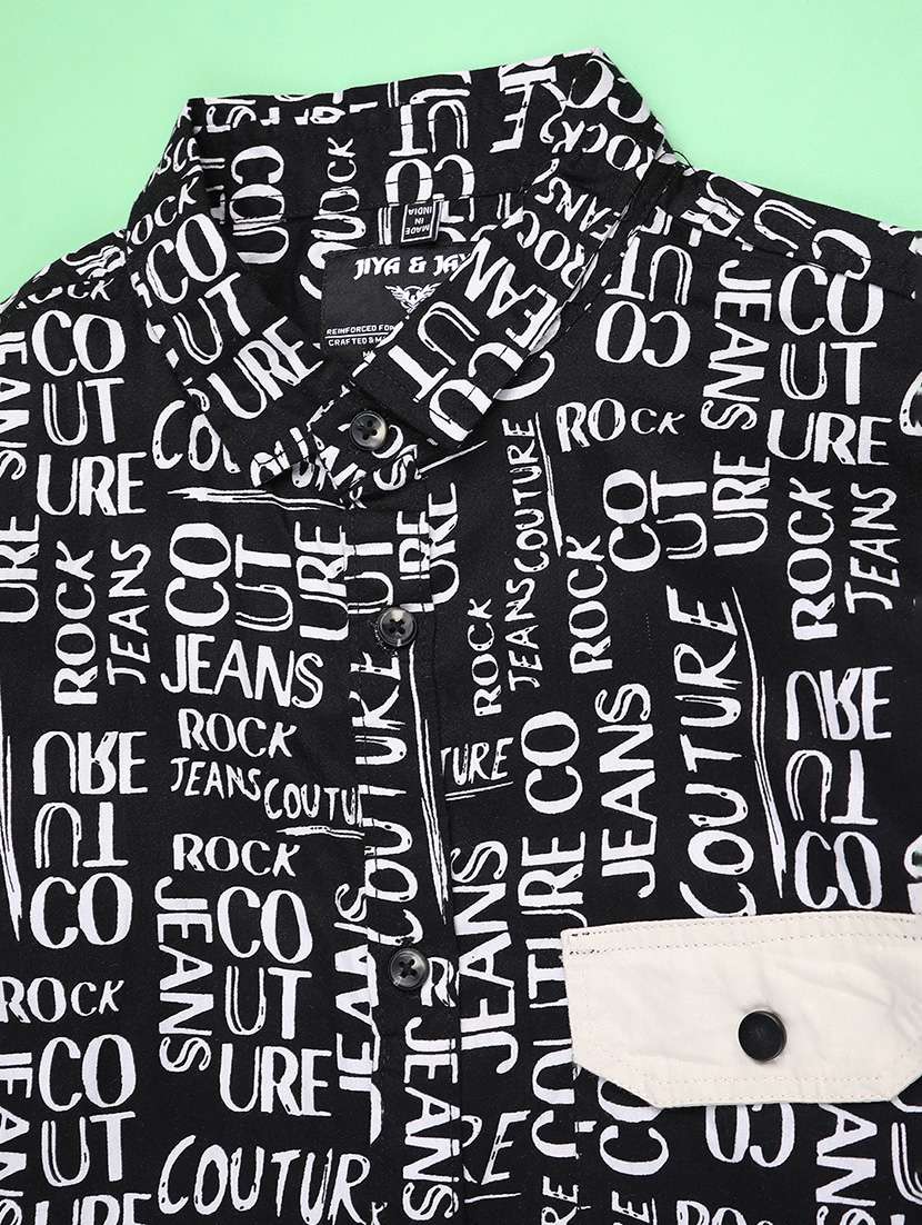 boys printed collared long sleeve shirt - 22161957 -  Standard Image - 3