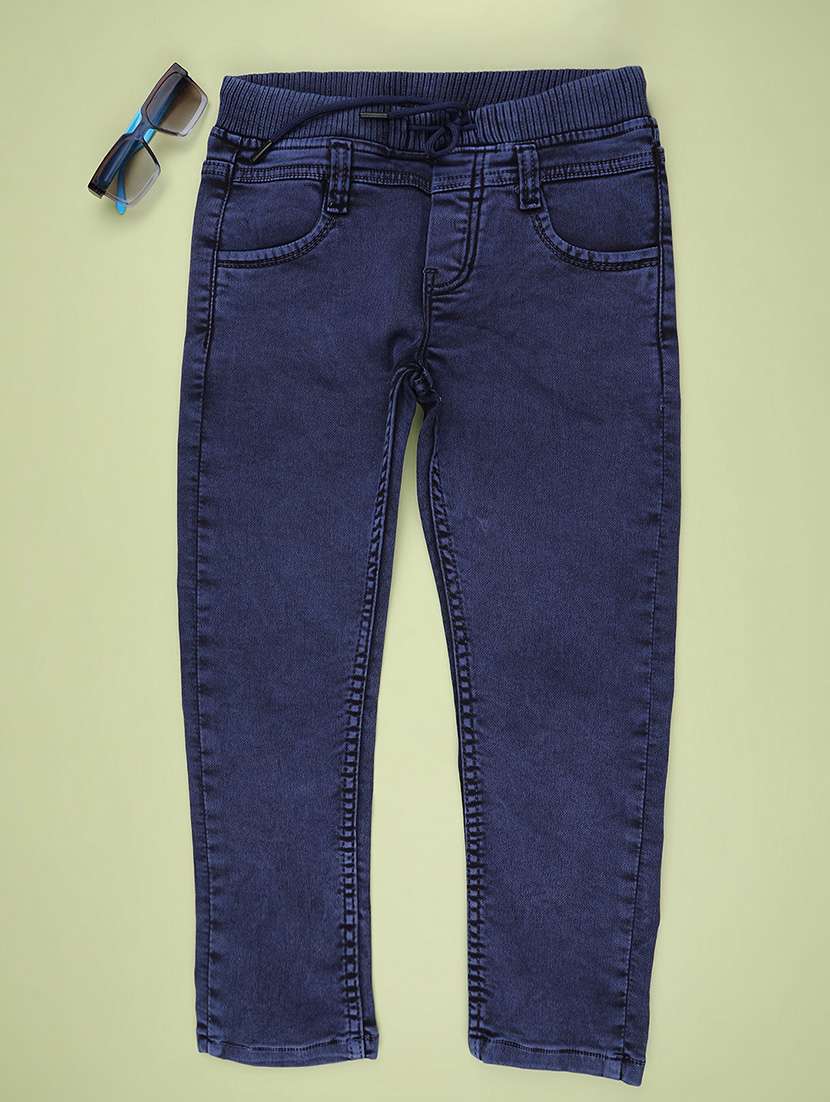 girls solid mid rise slim jean