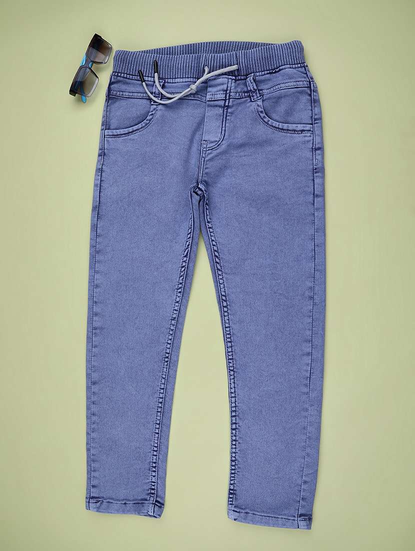 girls solid mid rise slim jean