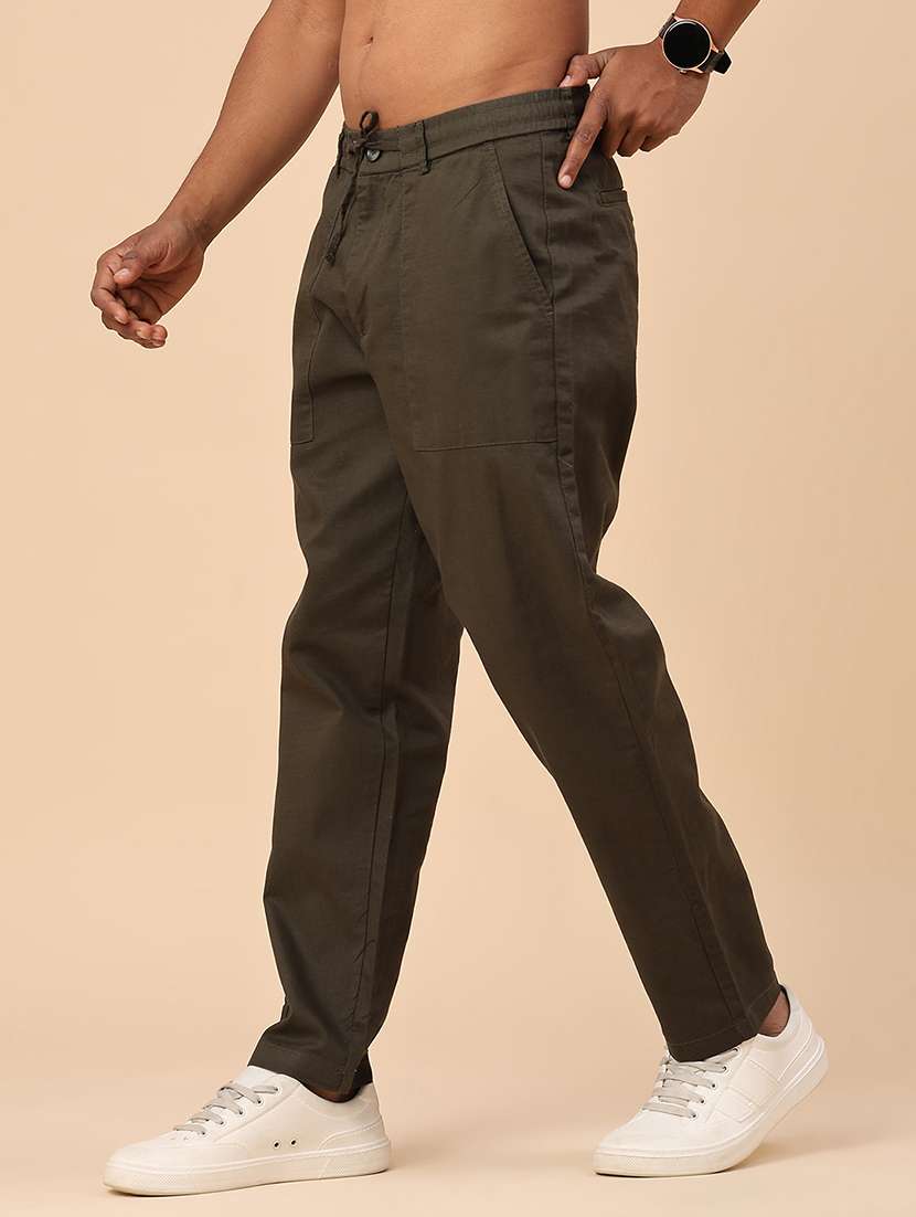 men olive cotton cargo - 22162034 -  Standard Image - 3