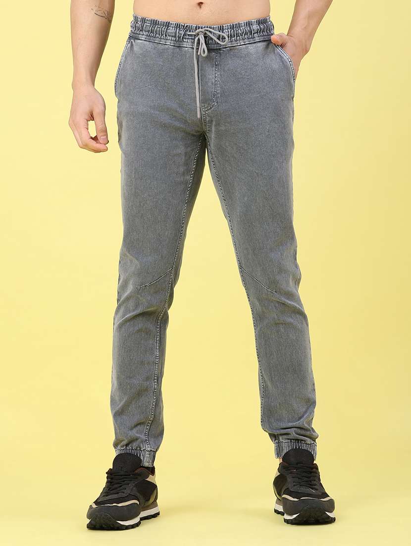 grey cotton blend jeans