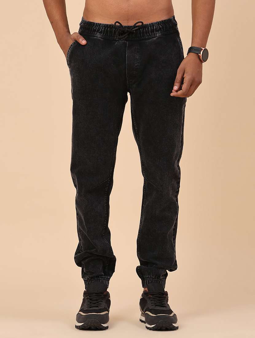 black cotton jeans