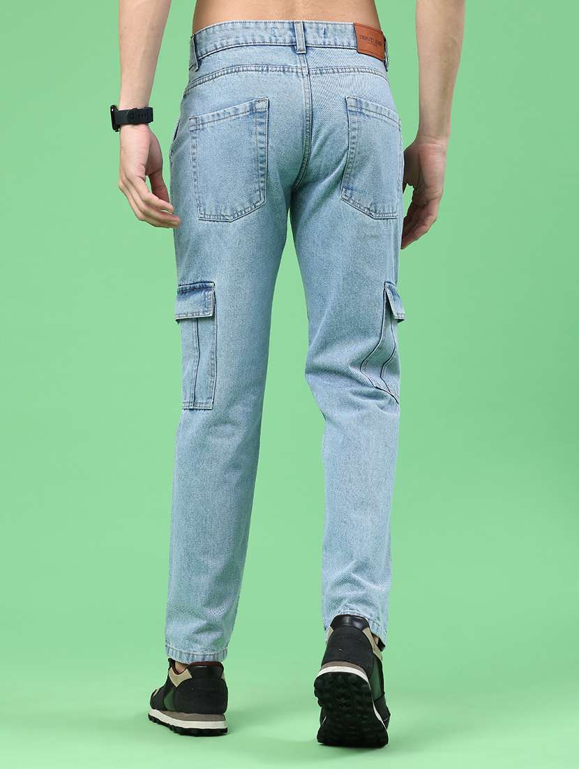 men solid mid rise regular fit cargo  - 22162100 -  Standard Image - 3