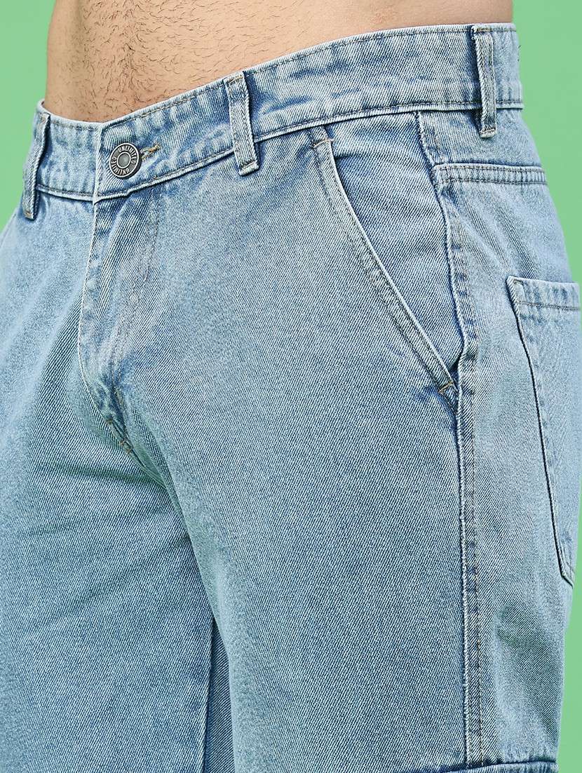 men solid mid rise regular fit cargo  - 22162100 -  Standard Image - 5