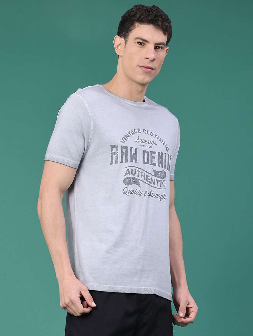 Men Front Print Short Sleeve Regular Fit T-shirt - 22162101 -  Standard Image - 3