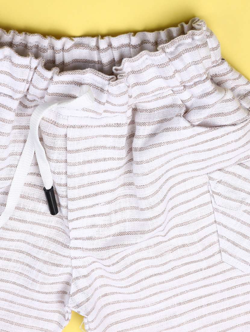 boys striped short sleeves waistcoat twin set - 22162121 -  Standard Image - 3