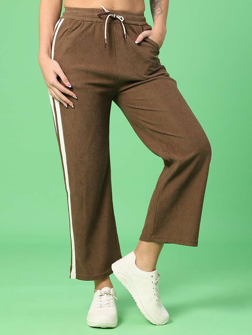 women tapered mid rise regular fit track pant