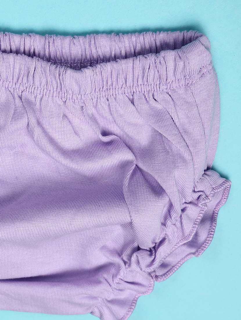 girls solid with work cap sleeves dungaree dress with bloomer - 22162159 -  Standard Image - 3