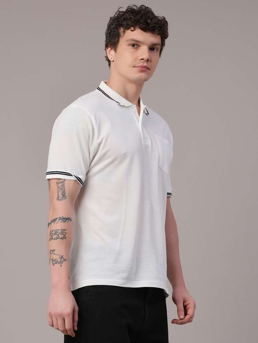 men solid short sleeve regular fit polo t-shirt - 22162160 -  Standard Image - 3