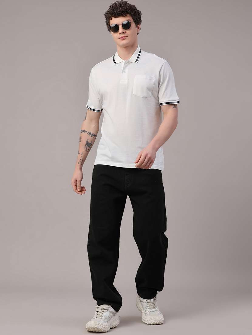 men solid short sleeve regular fit polo t-shirt - 22162160 -  Standard Image - 5