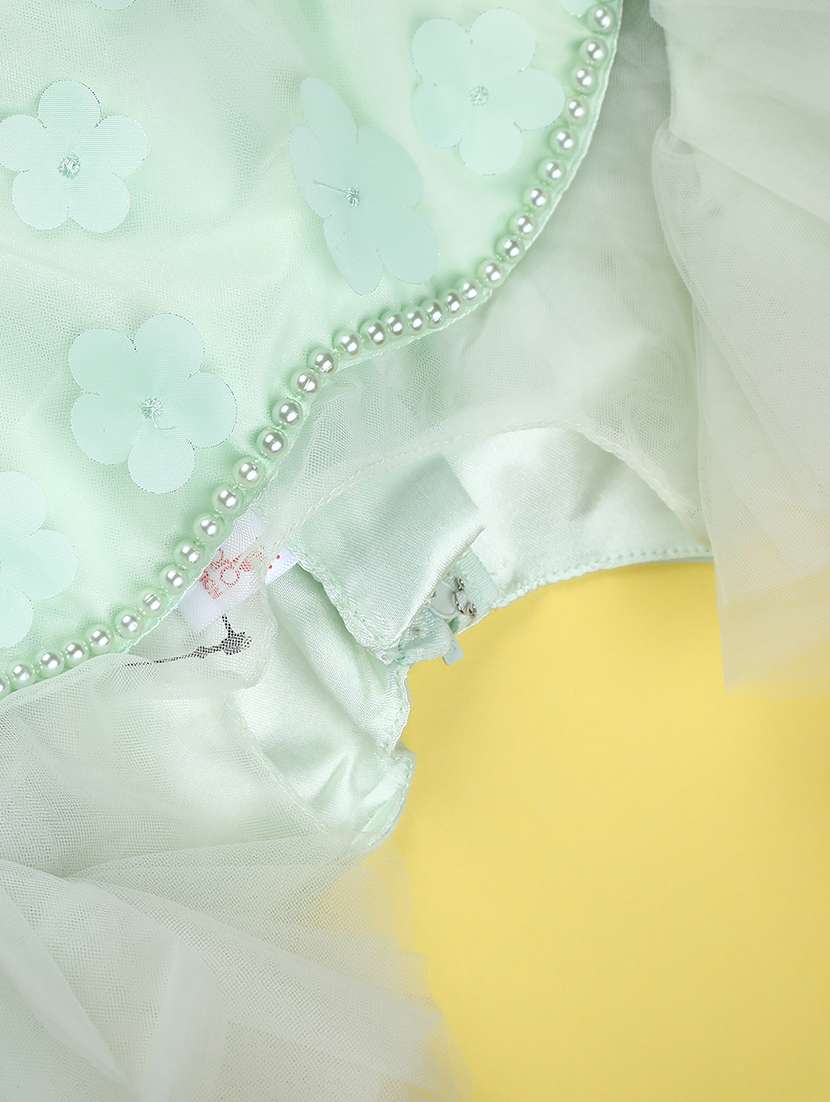 green cotton fit & flare dress - 22162169 -  Standard Image - 3