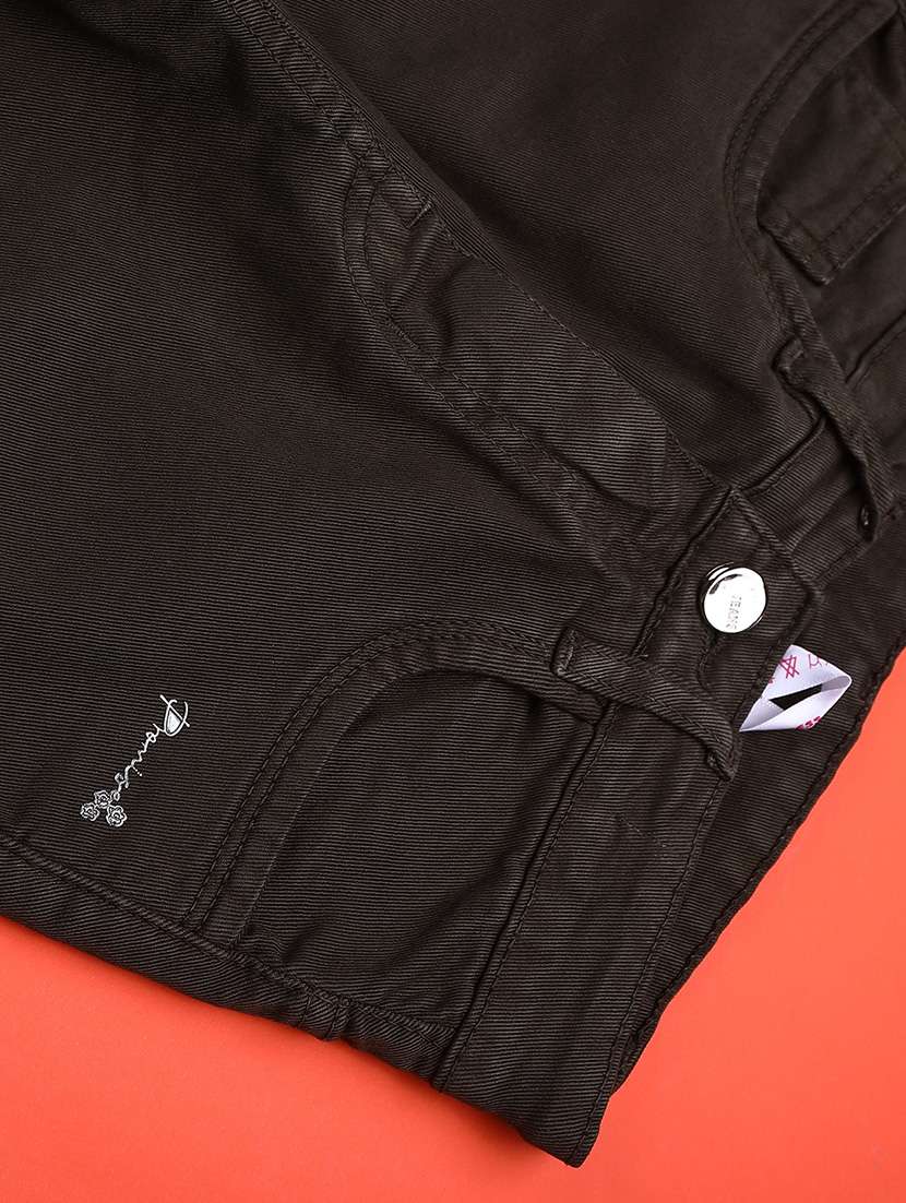 girls solid mid rise cargo jeans - 22162173 -  Standard Image - 3