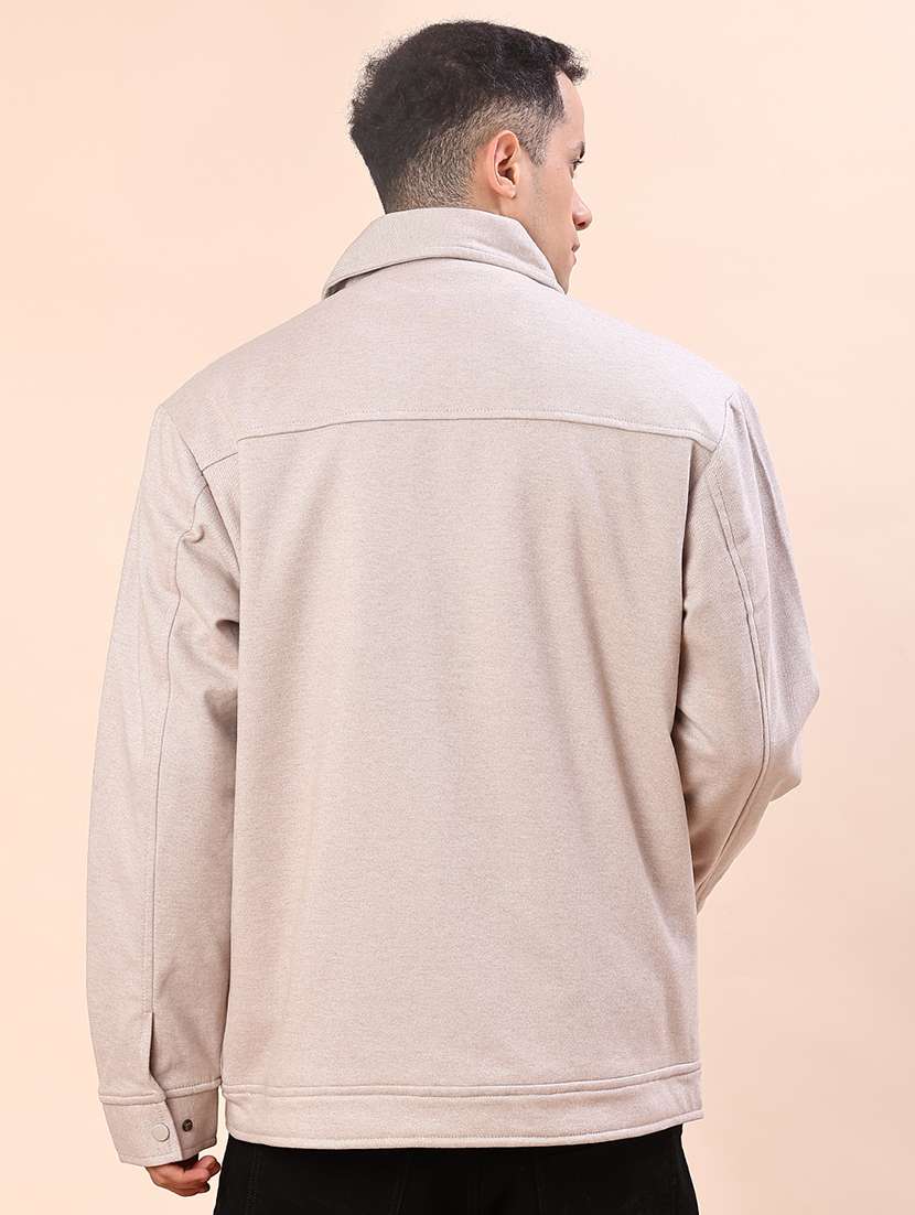 men solid long sleeve regualr fit casual jacket - 22162248 -  Standard Image - 3