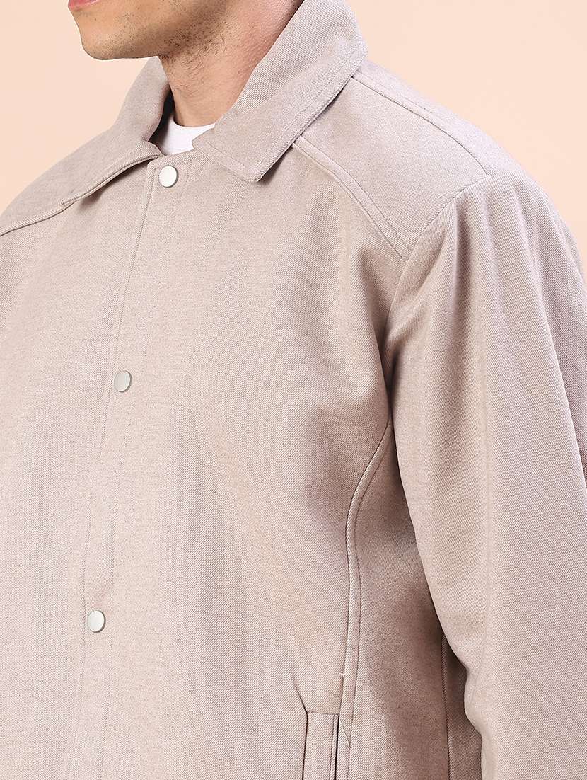 men solid long sleeve regualr fit casual jacket - 22162248 -  Standard Image - 5