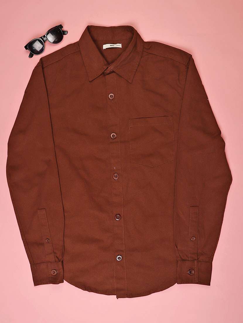 men solid long sleeve regualr fit casual shirt