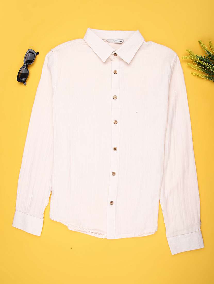 men solid long sleeve regualr fit casual shirt